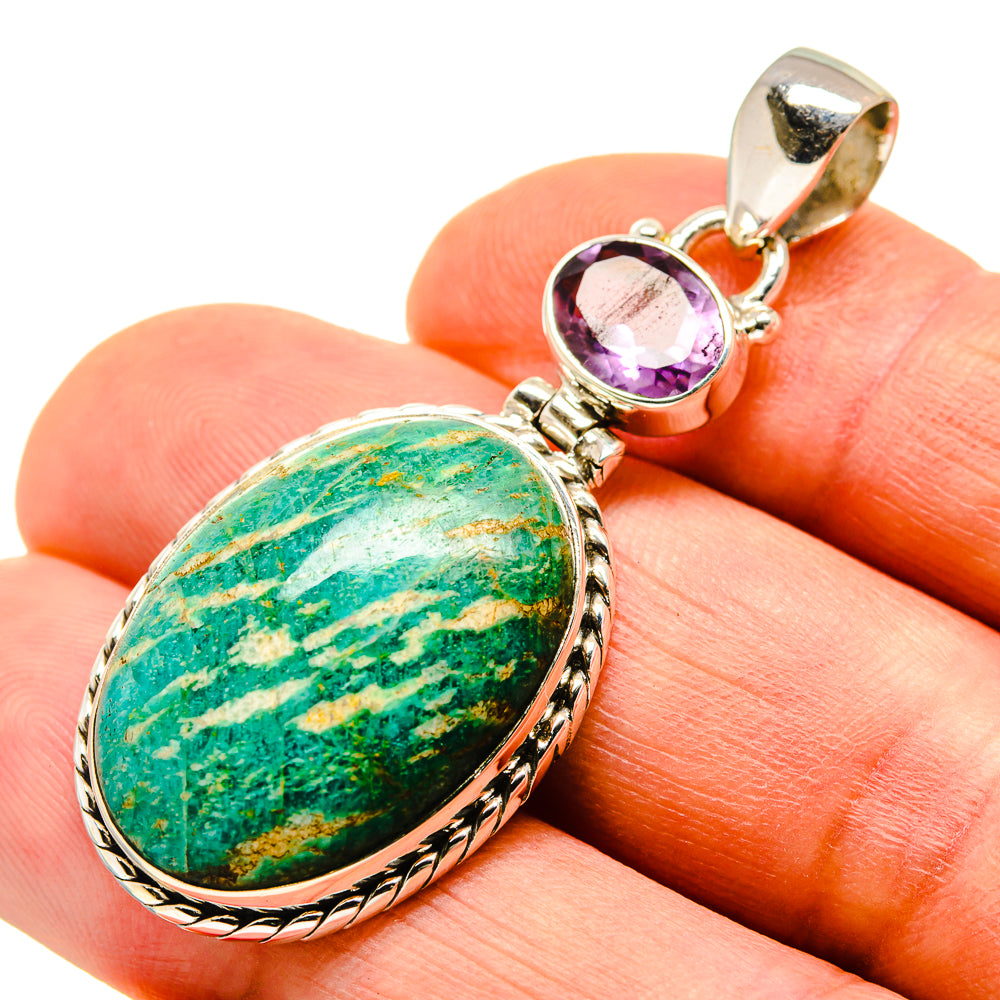 Amazonite Pendants handcrafted by Ana Silver Co - PD748095