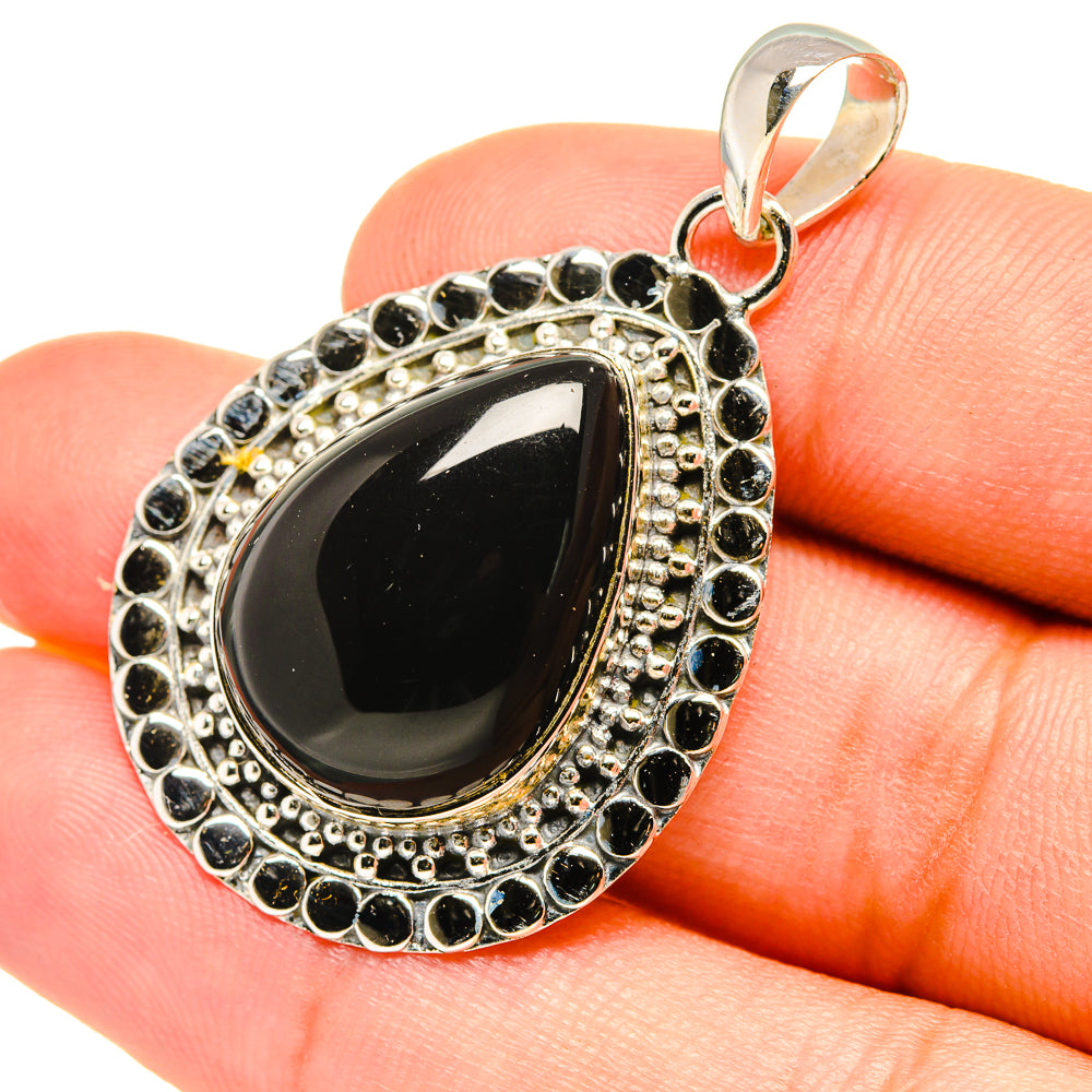 Black Onyx Pendants handcrafted by Ana Silver Co - PD7481