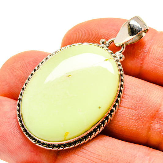 Lemon Chrysoprase Pendants handcrafted by Ana Silver Co - PD748103