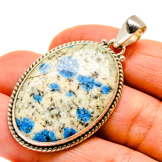 K2 Blue Azurite Pendants handcrafted by Ana Silver Co - PD748258