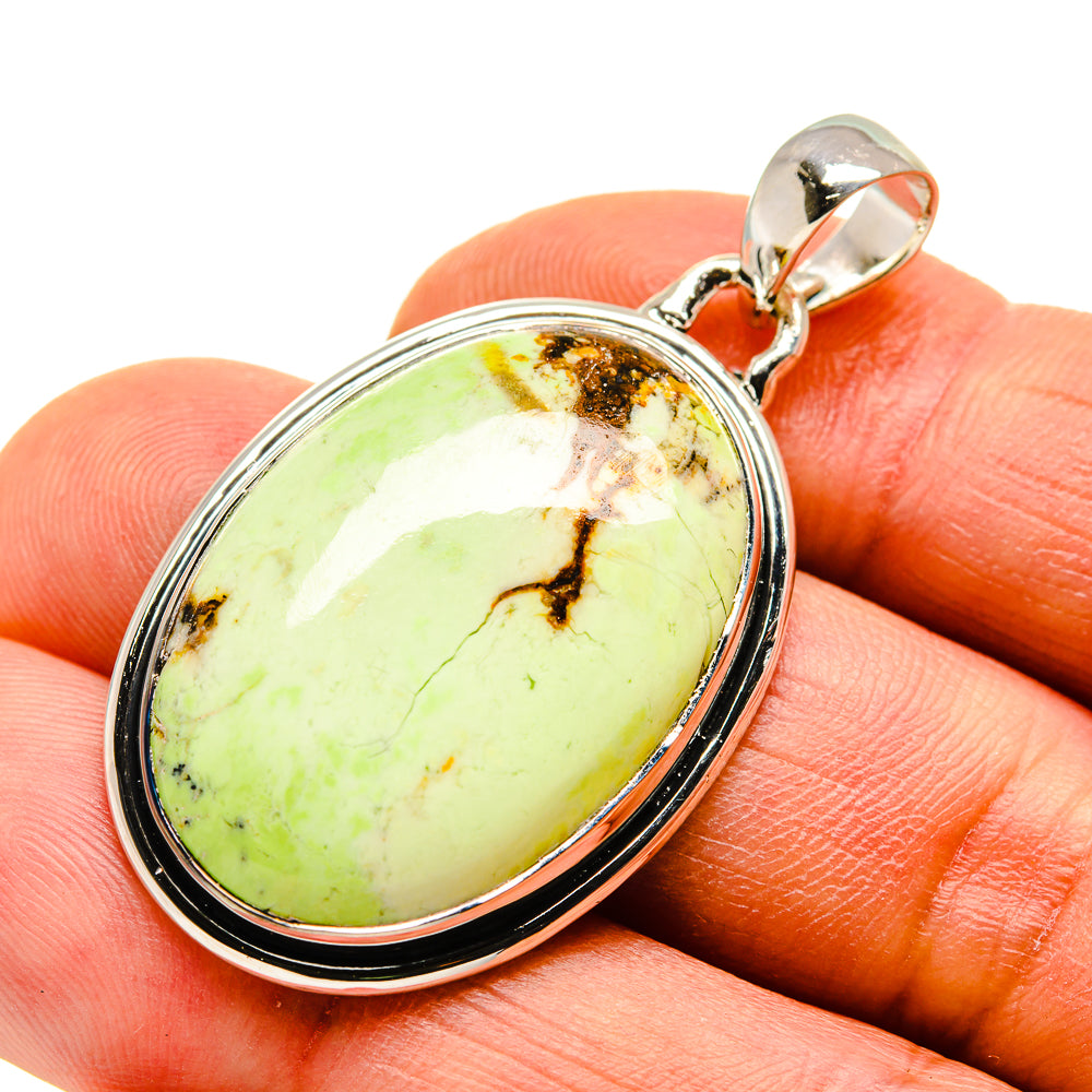 Lemon Chrysoprase Pendants handcrafted by Ana Silver Co - PD748387