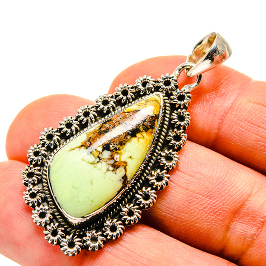 Lemon Chrysoprase Pendants handcrafted by Ana Silver Co - PD748388