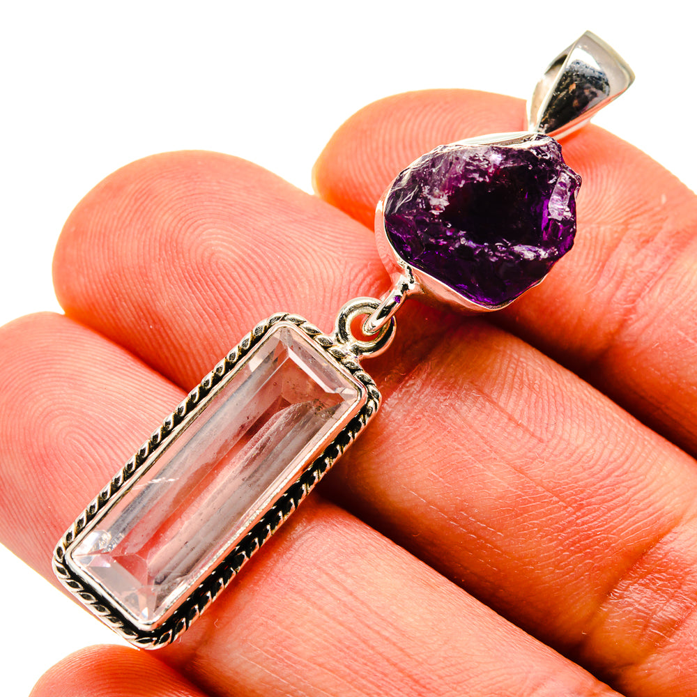 Rose Quartz Pendants handcrafted by Ana Silver Co - PD748404