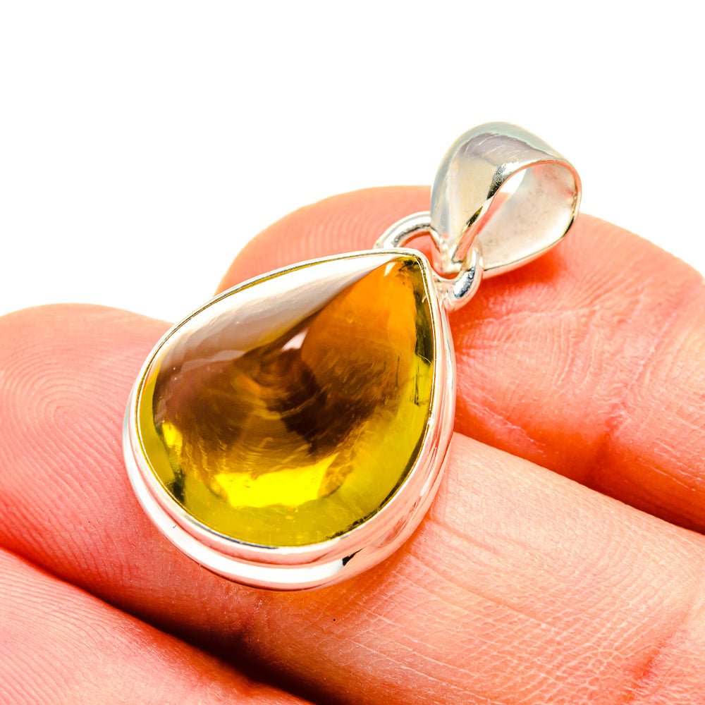 Olive Quartz Pendants handcrafted by Ana Silver Co - PD748470