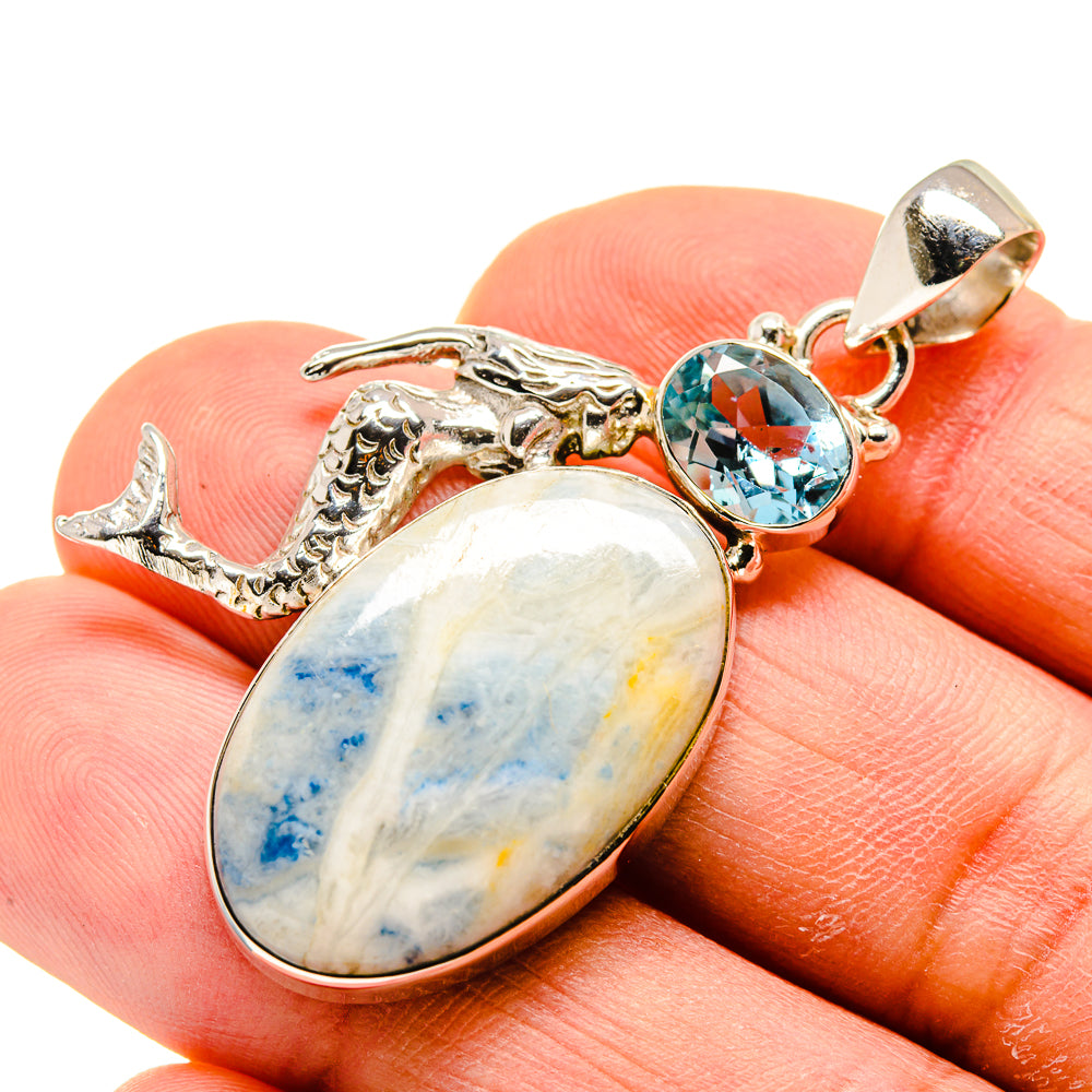 Blue Scheelite Pendants handcrafted by Ana Silver Co - PD748560
