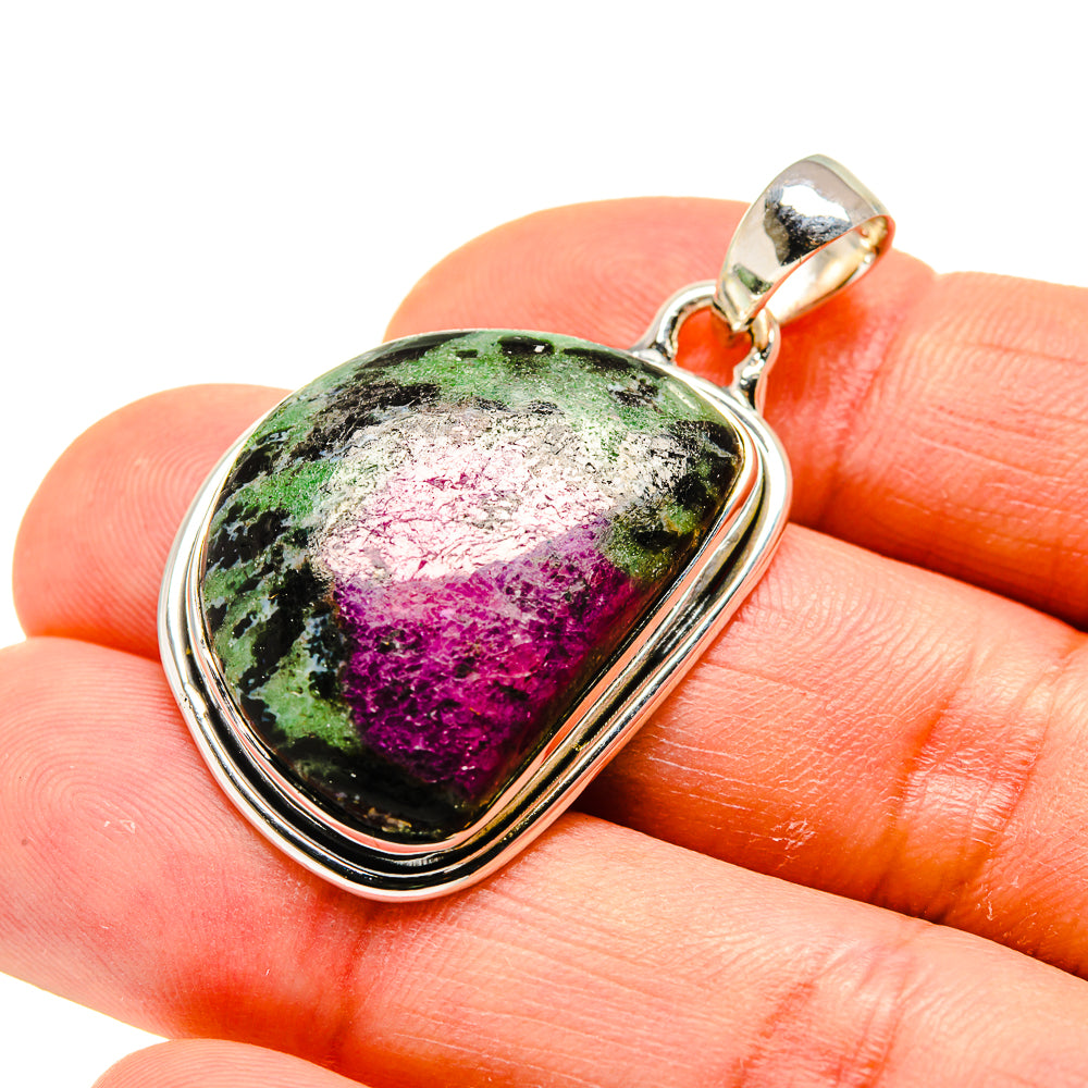 Ruby Zoisite Pendants handcrafted by Ana Silver Co - PD748591