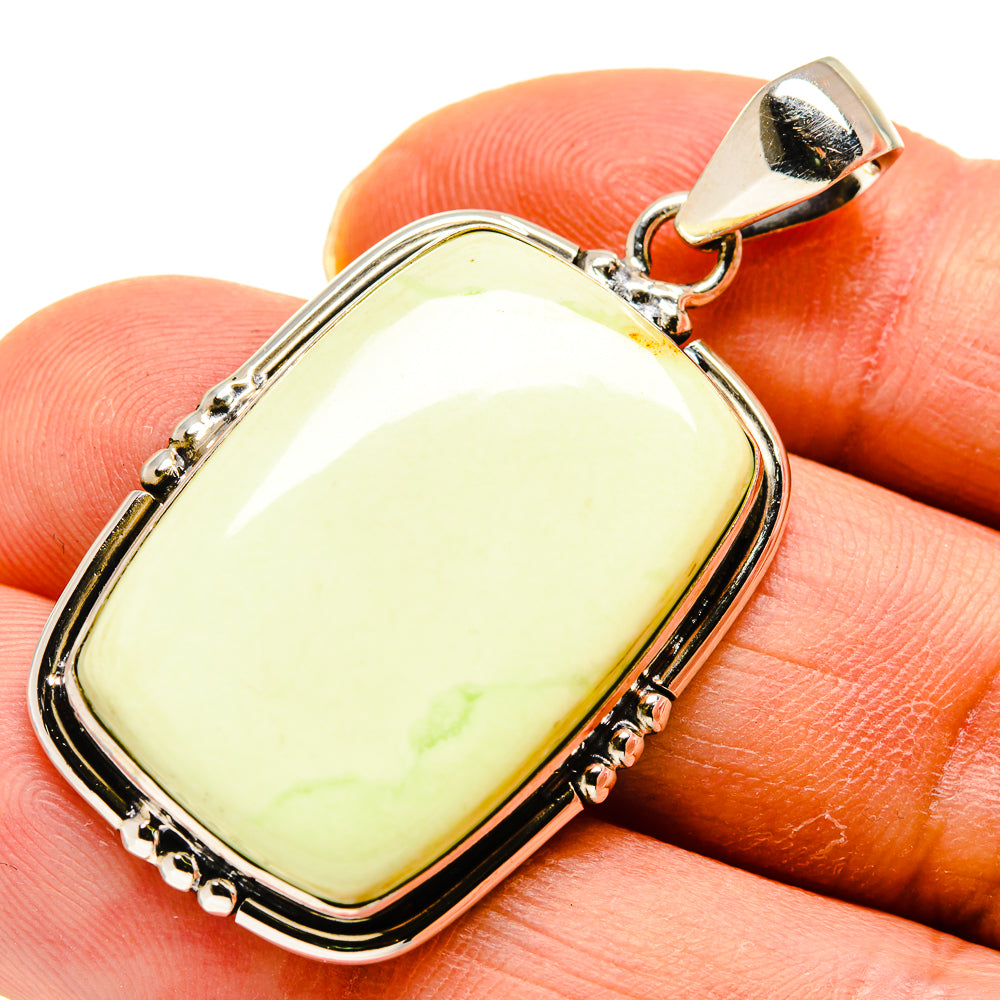 Lemon Chrysoprase Pendants handcrafted by Ana Silver Co - PD748664