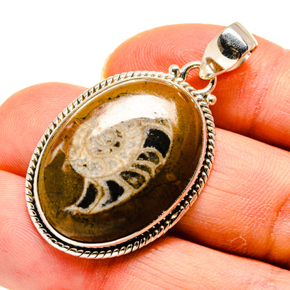 Orthoceras Fossil Pendants handcrafted by Ana Silver Co - PD748672