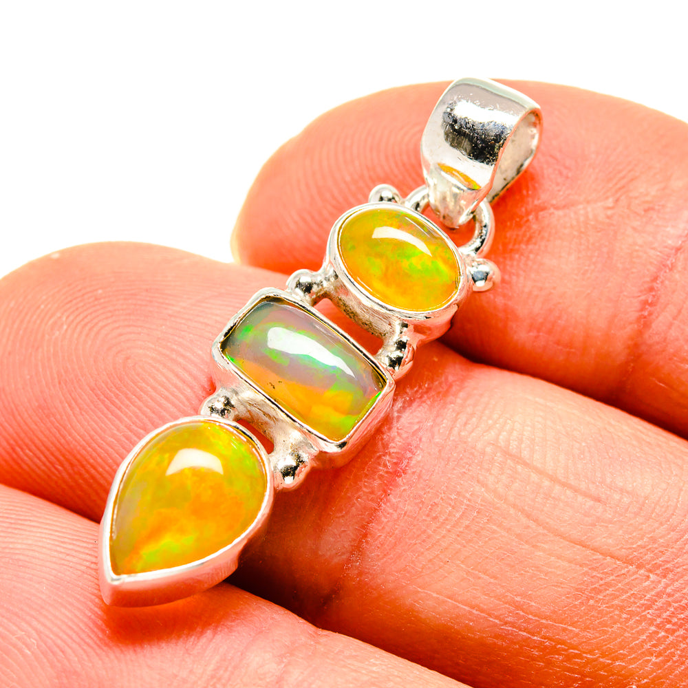 Ethiopian Opal Pendants handcrafted by Ana Silver Co - PD748700