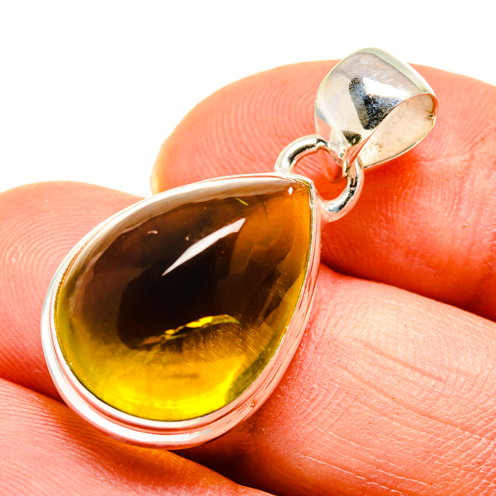 Olive Quartz Pendants handcrafted by Ana Silver Co - PD748775