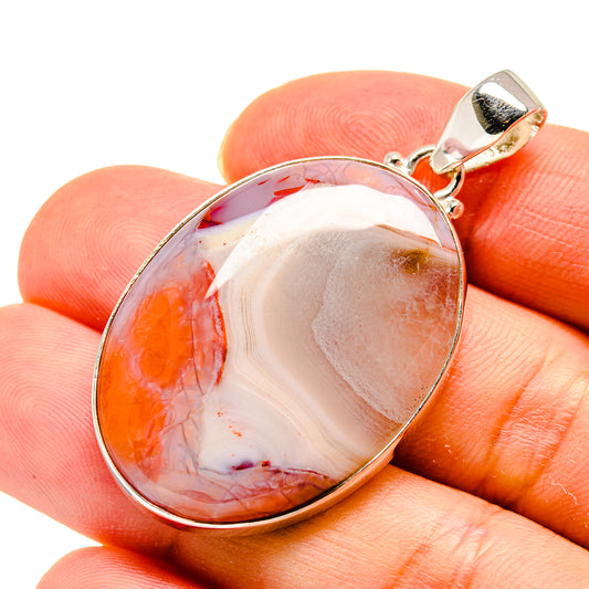 Pink Agate Pendants handcrafted by Ana Silver Co - PD748827