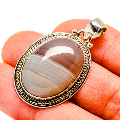 Botswana Agate Pendants handcrafted by Ana Silver Co - PD748928