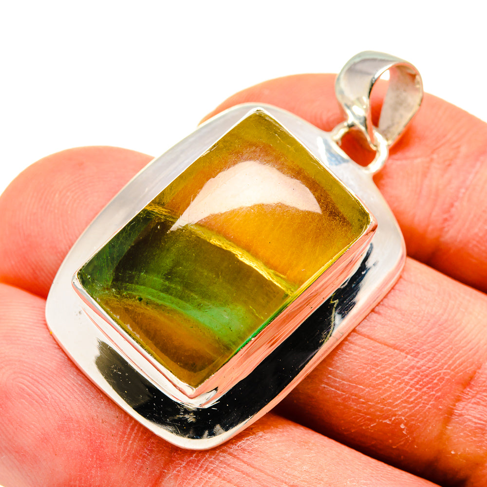 Green Fluorite Pendants handcrafted by Ana Silver Co - PD748946