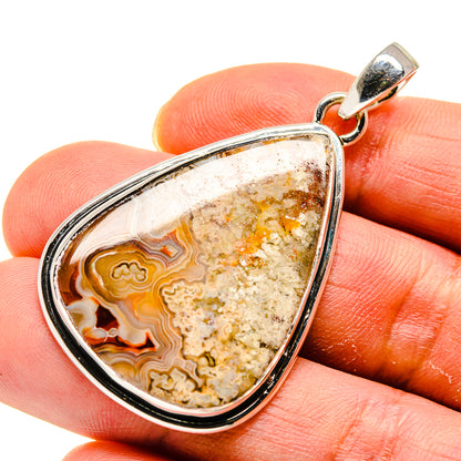 Laguna Lace Agate Pendants handcrafted by Ana Silver Co - PD748956