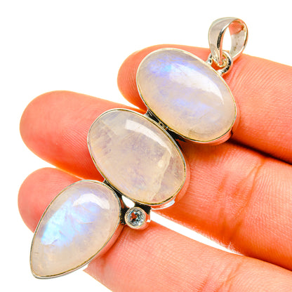 Rainbow Moonstone Pendants handcrafted by Ana Silver Co - PD7490