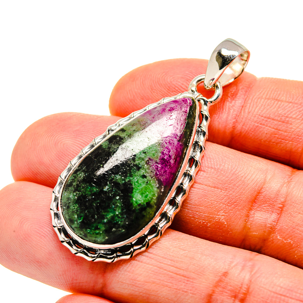 Ruby Zoisite Pendants handcrafted by Ana Silver Co - PD749030