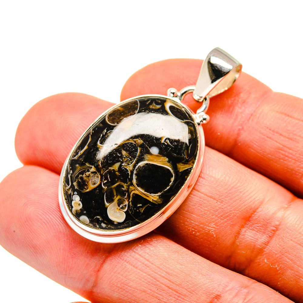 Turritella Agate Pendants handcrafted by Ana Silver Co - PD749065