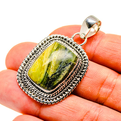 African Green Opal Pendants handcrafted by Ana Silver Co - PD749082