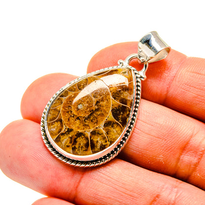 Ammonite Fossil Pendants handcrafted by Ana Silver Co - PD749101