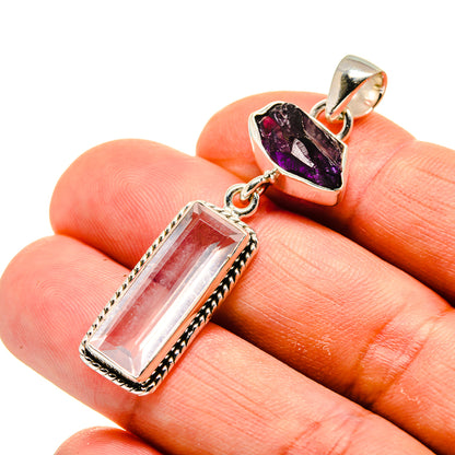 Rose Quartz Pendants handcrafted by Ana Silver Co - PD749138
