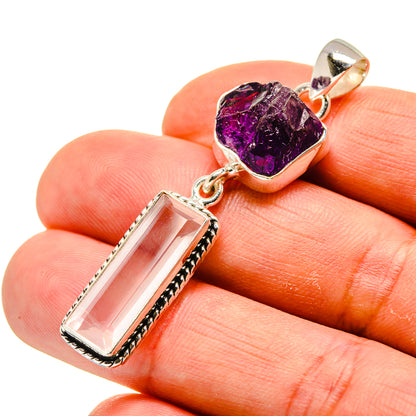 Rose Quartz Pendants handcrafted by Ana Silver Co - PD749139