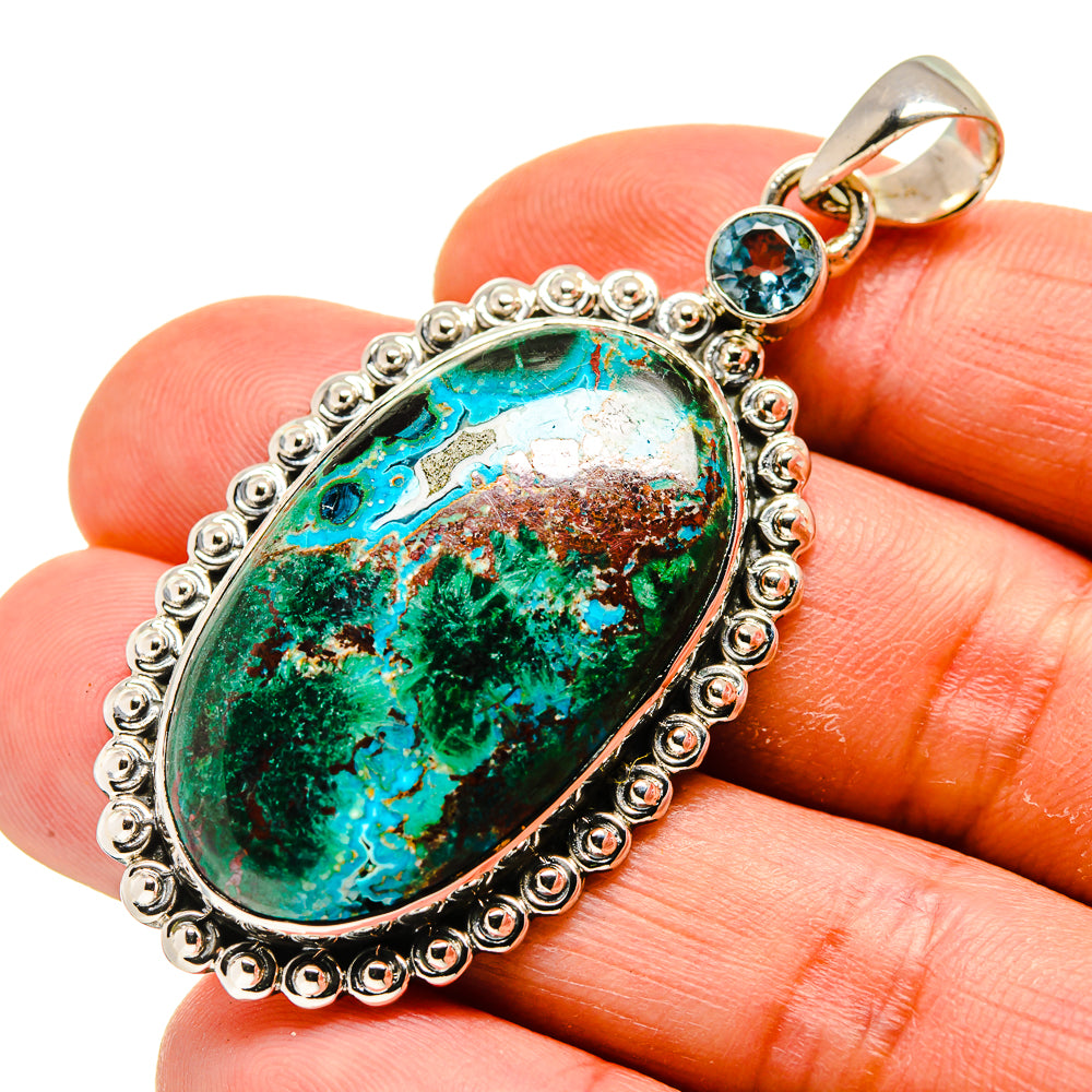Chrysocolla Pendants handcrafted by Ana Silver Co - PD749140