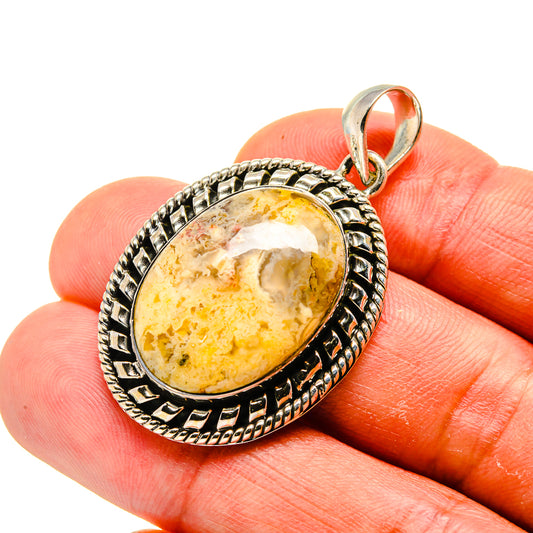 Plume Agate Pendants handcrafted by Ana Silver Co - PD749141