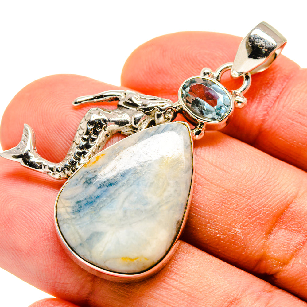 Blue Scheelite Pendants handcrafted by Ana Silver Co - PD749183