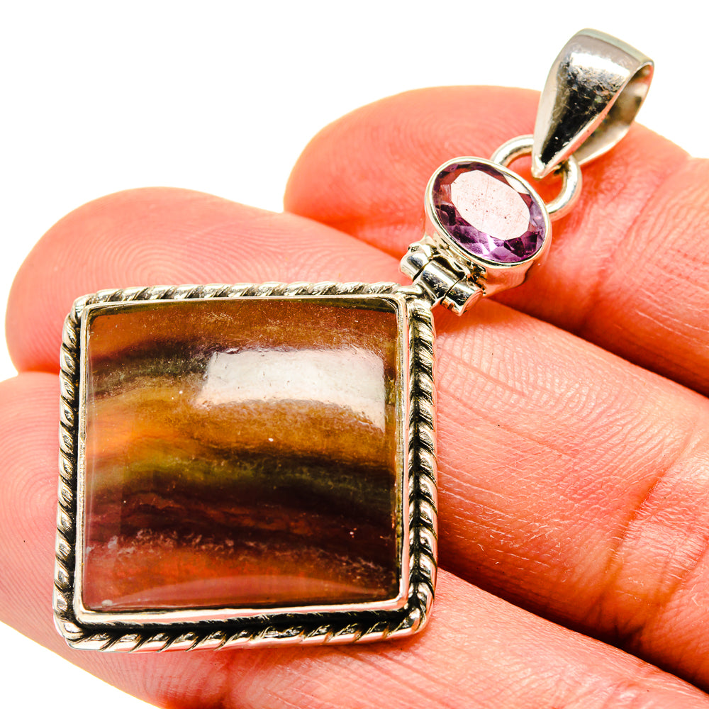 Fluorite Pendants handcrafted by Ana Silver Co - PD749213