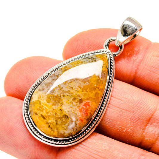 Plume Agate Pendants handcrafted by Ana Silver Co - PD749250