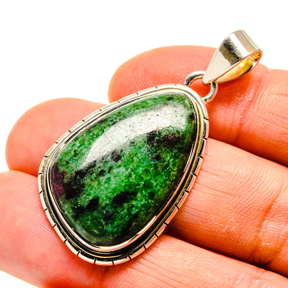 Ruby Zoisite Pendants handcrafted by Ana Silver Co - PD749267