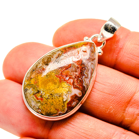 Crazy Lace Agate Pendants handcrafted by Ana Silver Co - PD749335