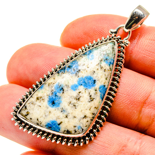 K2 Blue Azurite Pendants handcrafted by Ana Silver Co - PD749429