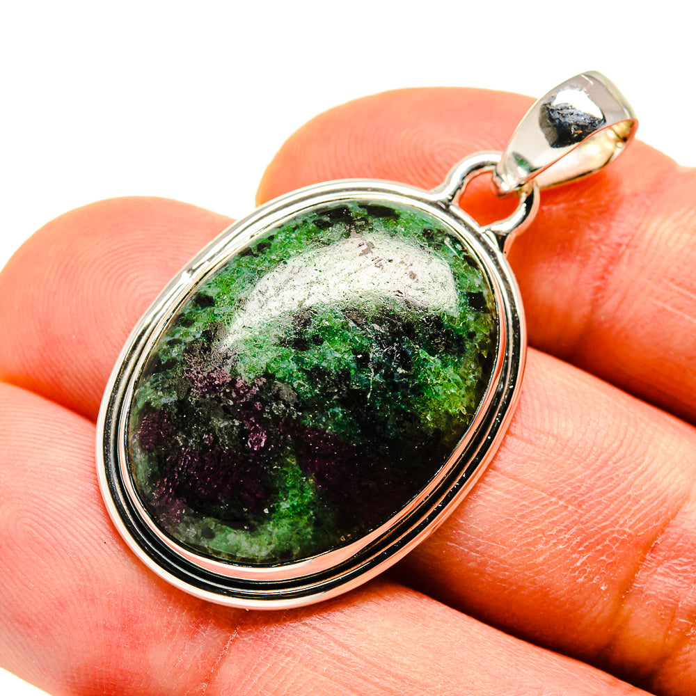 Ruby Zoisite Pendants handcrafted by Ana Silver Co - PD749511