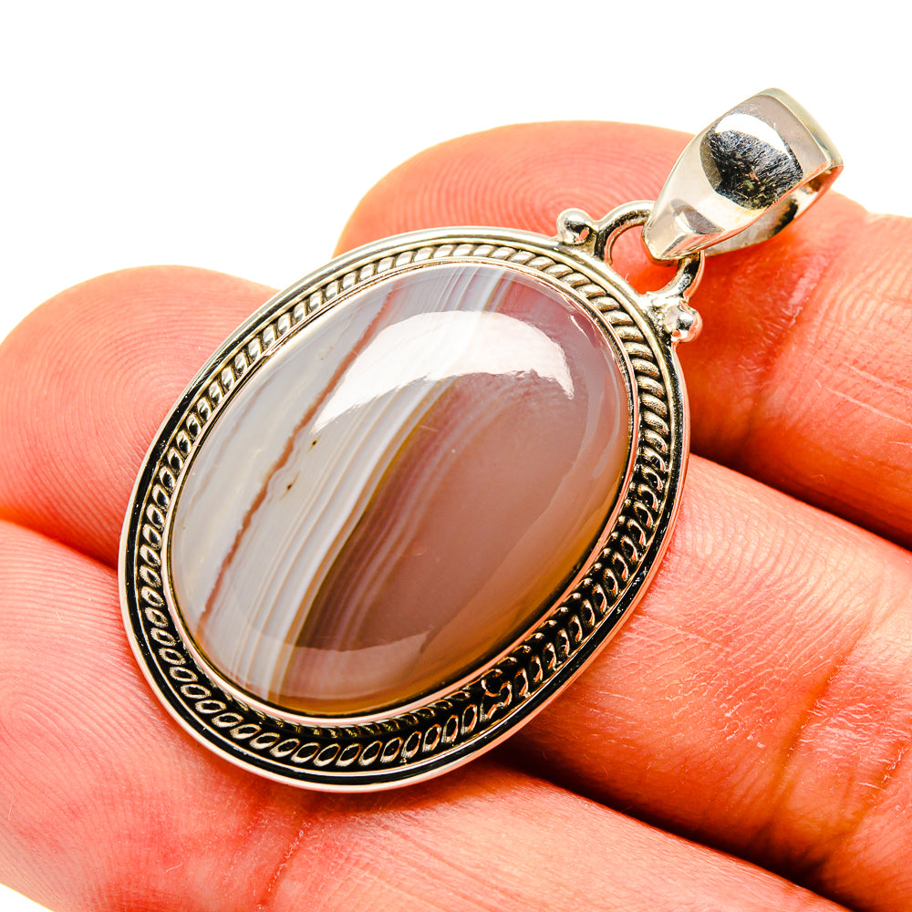 Botswana Agate Pendants handcrafted by Ana Silver Co - PD749555