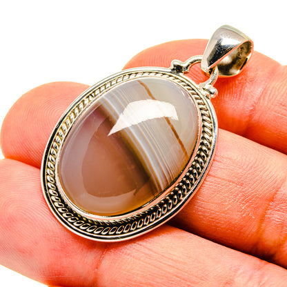 Botswana Agate Pendants handcrafted by Ana Silver Co - PD749602