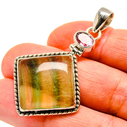 Green Fluorite Pendants handcrafted by Ana Silver Co - PD749619