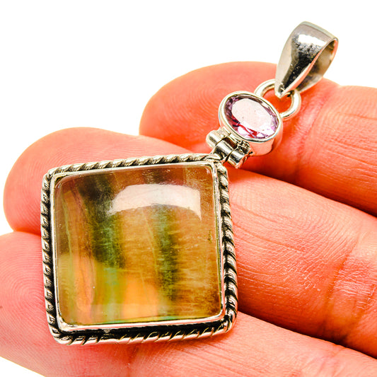 Green Fluorite Pendants handcrafted by Ana Silver Co - PD749619