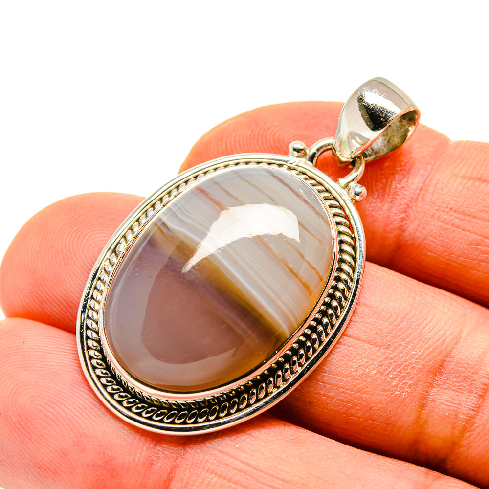 Botswana Agate Pendants handcrafted by Ana Silver Co - PD749695