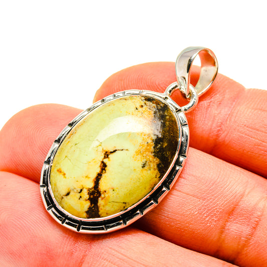 Lemon Chrysoprase Pendants handcrafted by Ana Silver Co - PD749699