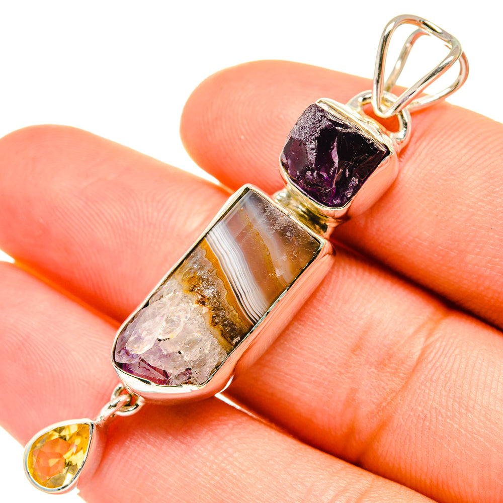 Amethyst Stalactite Pendants handcrafted by Ana Silver Co - PD7497