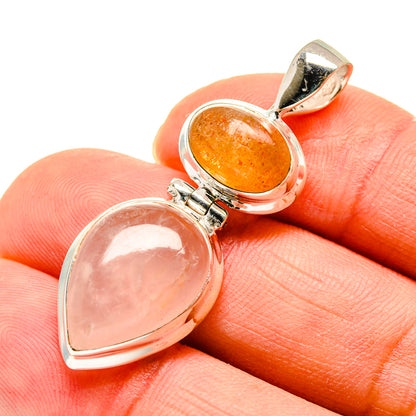Rose Quartz Pendants handcrafted by Ana Silver Co - PD749972