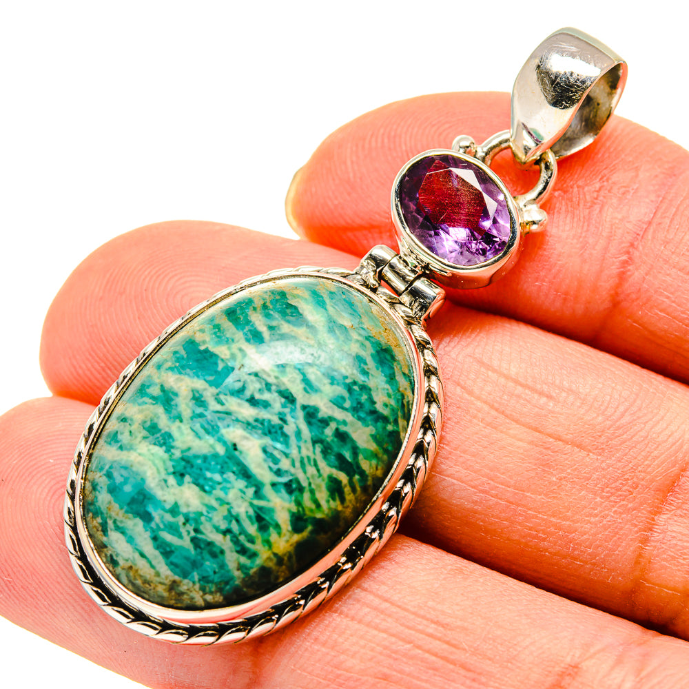 Amazonite Pendants handcrafted by Ana Silver Co - PD749992