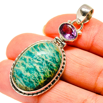 Amazonite Pendants handcrafted by Ana Silver Co - PD749992
