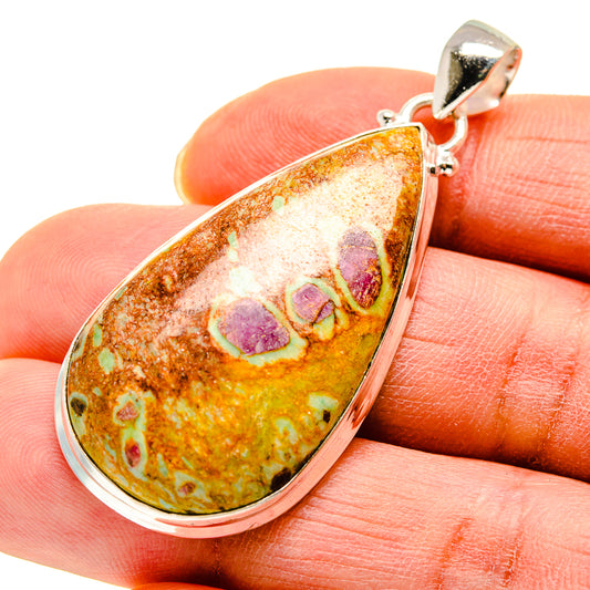 Ruby Fuchsite Pendants handcrafted by Ana Silver Co - PD750039