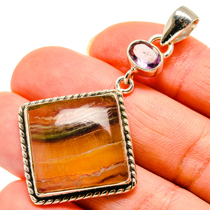 Fluorite Pendants handcrafted by Ana Silver Co - PD750278