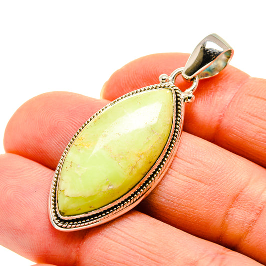 Lemon Chrysoprase Pendants handcrafted by Ana Silver Co - PD750363
