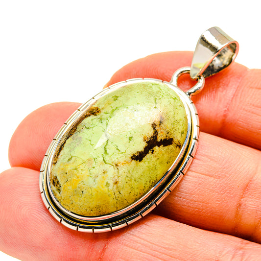 Lemon Chrysoprase Pendants handcrafted by Ana Silver Co - PD750364