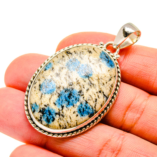 K2 Blue Azurite Pendants handcrafted by Ana Silver Co - PD750398