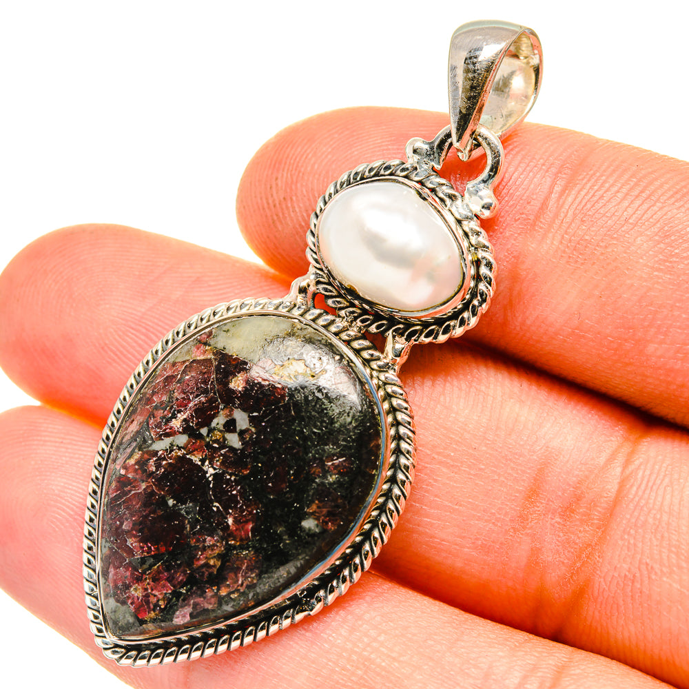 Russian Eudialyte Pendants handcrafted by Ana Silver Co - PD7504
